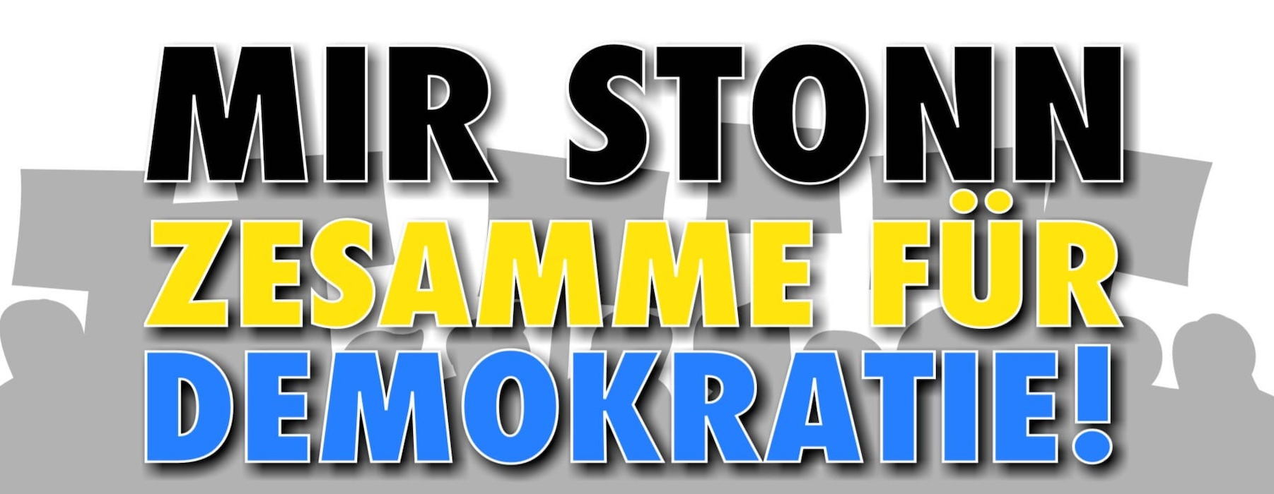 Logo Mir stonn zesamme für Demokratie!
